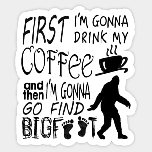 Coffee and Bigfoot Sticker